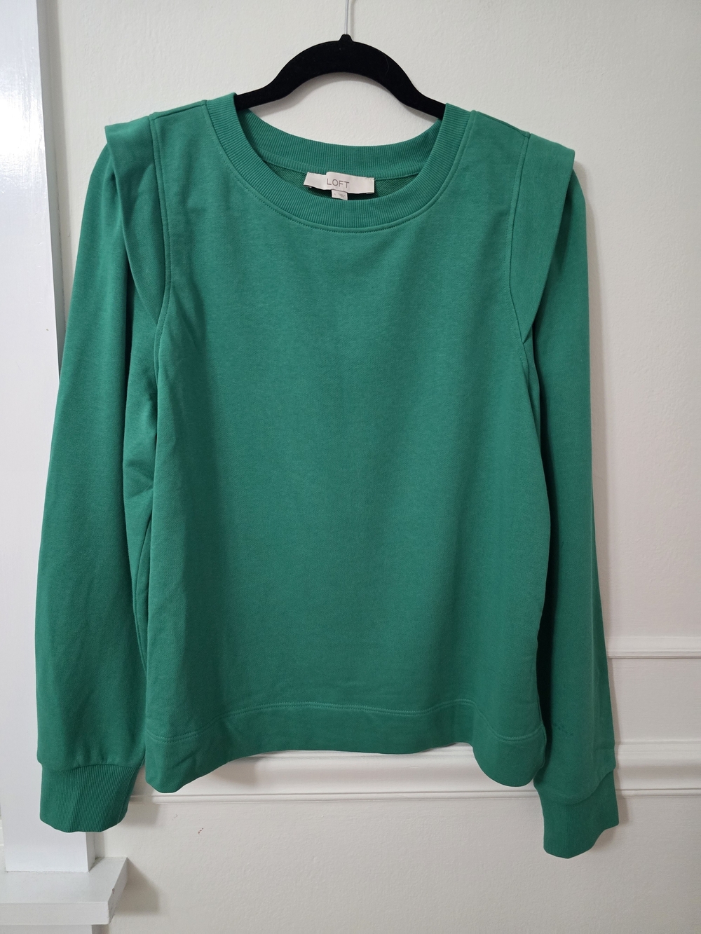 LOFT Emerald Green Crewneck Pullover Sweatshirt